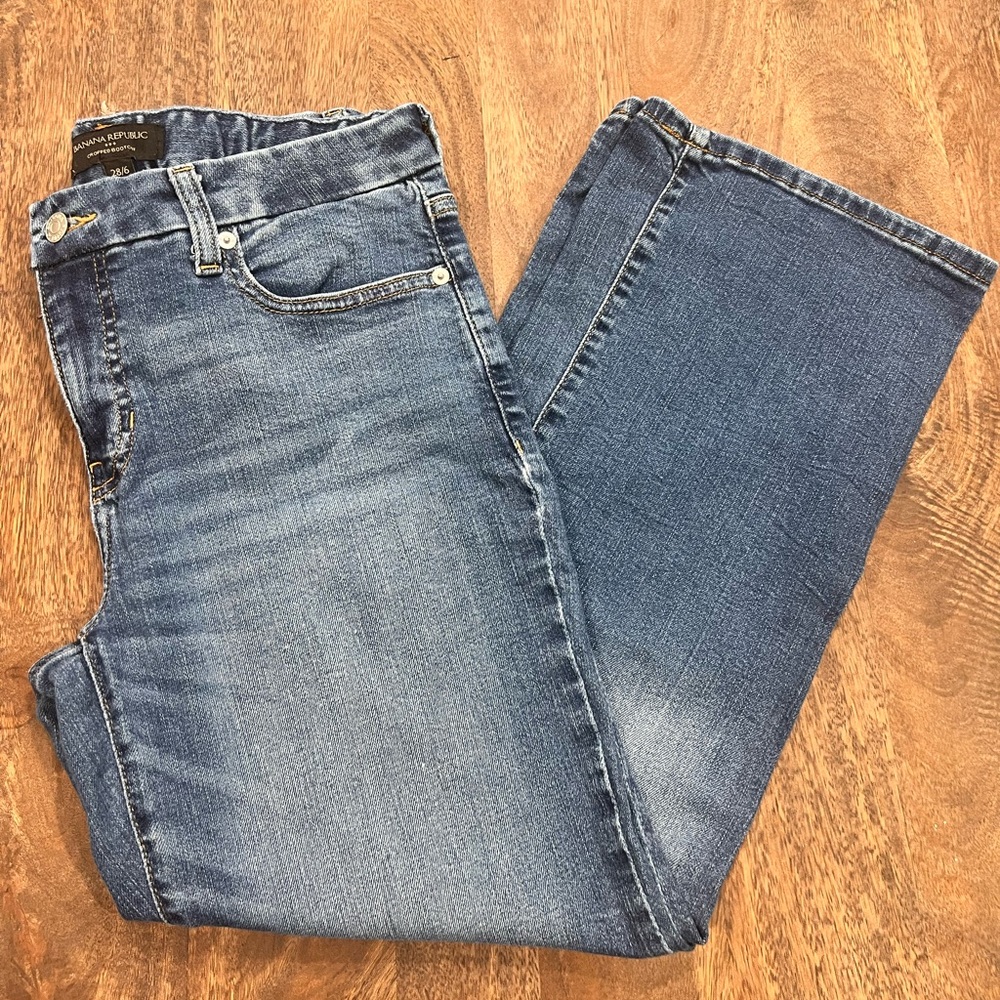 Banana Republic Crop Bootcut Jeans Denim Size 28 (6) - Picture 3 of 8